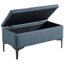 [ Taylor Rectangular Storage Ottoman in Grey - Blue/Black ] - Custom Furniture Manufacturer Brampton, Toronto, Vaughan, Mississauga, Ontario, Oakville, Hamilton