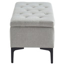 [ Taylor Rectangular Storage Ottoman in Light Grey/Black ] - Custom Furniture Manufacturer Brampton, Toronto, Vaughan, Mississauga, Ontario, Oakville, Hamilton