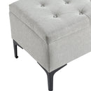 [ Taylor Rectangular Storage Ottoman in Light Grey/Black ] - Custom Furniture Manufacturer Brampton, Toronto, Vaughan, Mississauga, Ontario, Oakville, Hamilton