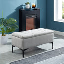 [ Taylor Rectangular Storage Ottoman in Light Grey/Black ] - Custom Furniture Manufacturer Brampton, Toronto, Vaughan, Mississauga, Ontario, Oakville, Hamilton