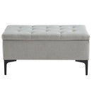 [ Taylor Rectangular Storage Ottoman in Light Grey/Black ] - Custom Furniture Manufacturer Brampton, Toronto, Vaughan, Mississauga, Ontario, Oakville, Hamilton