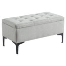 [ Taylor Rectangular Storage Ottoman in Light Grey/Black ] - Custom Furniture Manufacturer Brampton, Toronto, Vaughan, Mississauga, Ontario, Oakville, Hamilton
