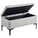 [ Taylor Rectangular Storage Ottoman in Light Grey/Black ] - Custom Furniture Manufacturer Brampton, Toronto, Vaughan, Mississauga, Ontario, Oakville, Hamilton