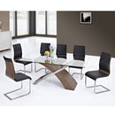 [ Tina 7pc Dining Set, Walnut ] - Custom Furniture Manufacturer Brampton, Toronto, Vaughan, Mississauga, Ontario, Oakville, Hamilton