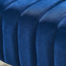 [ Tina Accent Chair in Blue & Silver ] - Custom Furniture Manufacturer Brampton, Toronto, Vaughan, Mississauga, Ontario, Oakville, Hamilton