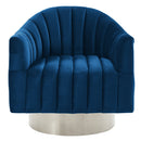 [ Tina Accent Chair in Blue & Silver ] - Custom Furniture Manufacturer Brampton, Toronto, Vaughan, Mississauga, Ontario, Oakville, Hamilton