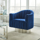 [ Tina Accent Chair in Blue & Silver ] - Custom Furniture Manufacturer Brampton, Toronto, Vaughan, Mississauga, Ontario, Oakville, Hamilton