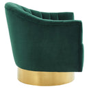 [ Tina Accent Chair in Green & Gold ] - Custom Furniture Manufacturer Brampton, Toronto, Vaughan, Mississauga, Ontario, Oakville, Hamilton