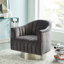 [ Tina Accent Chair in Grey & Silver ] - Custom Furniture Manufacturer Brampton, Toronto, Vaughan, Mississauga, Ontario, Oakville, Hamilton