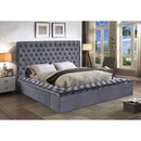 [ Triple Storage Velvet Bed ] - Custom Furniture Manufacturer Brampton, Toronto, Vaughan, Mississauga, Ontario, Oakville, Hamilton