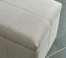 [ Uno Square Storage Ottoman in Beige ] - Custom Furniture Manufacturer Brampton, Toronto, Vaughan, Mississauga, Ontario, Oakville, Hamilton