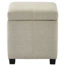 [ Uno Square Storage Ottoman in Beige ] - Custom Furniture Manufacturer Brampton, Toronto, Vaughan, Mississauga, Ontario, Oakville, Hamilton