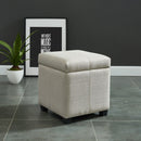 [ Uno Square Storage Ottoman in Beige ] - Custom Furniture Manufacturer Brampton, Toronto, Vaughan, Mississauga, Ontario, Oakville, Hamilton