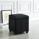 [ Uno Square Storage Ottoman in Black ] - Custom Furniture Manufacturer Brampton, Toronto, Vaughan, Mississauga, Ontario, Oakville, Hamilton