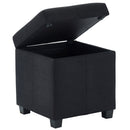 [ Uno Square Storage Ottoman in Black ] - Custom Furniture Manufacturer Brampton, Toronto, Vaughan, Mississauga, Ontario, Oakville, Hamilton