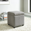 [ Uno Square Storage Ottoman in Grey ] - Custom Furniture Manufacturer Brampton, Toronto, Vaughan, Mississauga, Ontario, Oakville, Hamilton
