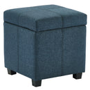 [ Uno Square Storage Ottoman in Grey - Blue ] - Custom Furniture Manufacturer Brampton, Toronto, Vaughan, Mississauga, Ontario, Oakville, Hamilton