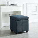 [ Uno Square Storage Ottoman in Grey - Blue ] - Custom Furniture Manufacturer Brampton, Toronto, Vaughan, Mississauga, Ontario, Oakville, Hamilton