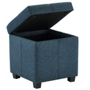 [ Uno Square Storage Ottoman in Grey - Blue ] - Custom Furniture Manufacturer Brampton, Toronto, Vaughan, Mississauga, Ontario, Oakville, Hamilton