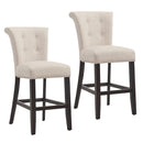 [ Velma 26'' Counter Stool, set of 2, in Beige with Coffee Legs ] - Custom Furniture Manufacturer Brampton, Toronto, Vaughan, Mississauga, Ontario, Oakville, Hamilton