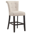 [ Velma 26'' Counter Stool, set of 2, in Beige with Coffee Legs ] - Custom Furniture Manufacturer Brampton, Toronto, Vaughan, Mississauga, Ontario, Oakville, Hamilton
