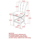 [ Velma 26'' Counter Stool, set of 2, in Beige with Coffee Legs ] - Custom Furniture Manufacturer Brampton, Toronto, Vaughan, Mississauga, Ontario, Oakville, Hamilton
