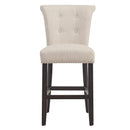 [ Velma 26'' Counter Stool, set of 2, in Beige with Coffee Legs ] - Custom Furniture Manufacturer Brampton, Toronto, Vaughan, Mississauga, Ontario, Oakville, Hamilton