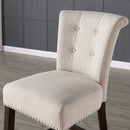 [ Velma 26'' Counter Stool, set of 2, in Beige with Coffee Legs ] - Custom Furniture Manufacturer Brampton, Toronto, Vaughan, Mississauga, Ontario, Oakville, Hamilton