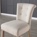 [ Velma 26'' Counter Stool, set of 2, in Beige with Vintage Oak Legs ] - Custom Furniture Manufacturer Brampton, Toronto, Vaughan, Mississauga, Ontario, Oakville, Hamilton