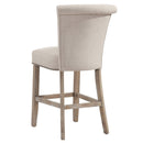 [ Velma 26'' Counter Stool, set of 2, in Beige with Vintage Oak Legs ] - Custom Furniture Manufacturer Brampton, Toronto, Vaughan, Mississauga, Ontario, Oakville, Hamilton