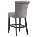 [ Velma 26'' Counter Stool, set of 2, in Grey with Coffee Legs ] - Custom Furniture Manufacturer Brampton, Toronto, Vaughan, Mississauga, Ontario, Oakville, Hamilton