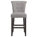 [ Velma 26'' Counter Stool, set of 2, in Grey with Coffee Legs ] - Custom Furniture Manufacturer Brampton, Toronto, Vaughan, Mississauga, Ontario, Oakville, Hamilton