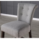 [ Velma 26'' Counter Stool, set of 2, in Grey with Coffee Legs ] - Custom Furniture Manufacturer Brampton, Toronto, Vaughan, Mississauga, Ontario, Oakville, Hamilton
