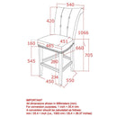 [ Velma 26'' Counter Stool, set of 2, in Grey with Vintage Oak Legs ] - Custom Furniture Manufacturer Brampton, Toronto, Vaughan, Mississauga, Ontario, Oakville, Hamilton