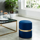 [ Viola Round Ottoman in Blue ] - Custom Furniture Manufacturer Brampton, Toronto, Vaughan, Mississauga, Ontario, Oakville, Hamilton