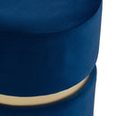 [ Viola Round Ottoman in Blue ] - Custom Furniture Manufacturer Brampton, Toronto, Vaughan, Mississauga, Ontario, Oakville, Hamilton