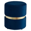 [ Viola Round Ottoman in Blue ] - Custom Furniture Manufacturer Brampton, Toronto, Vaughan, Mississauga, Ontario, Oakville, Hamilton