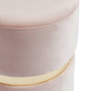 [ Viola Round Ottoman in Pink ] - Custom Furniture Manufacturer Brampton, Toronto, Vaughan, Mississauga, Ontario, Oakville, Hamilton