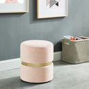 [ Viola Round Ottoman in Pink ] - Custom Furniture Manufacturer Brampton, Toronto, Vaughan, Mississauga, Ontario, Oakville, Hamilton