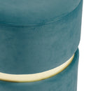 [ Viola Round Ottoman in Teal ] - Custom Furniture Manufacturer Brampton, Toronto, Vaughan, Mississauga, Ontario, Oakville, Hamilton