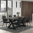 [ Zac Rectangular Dining Table in Distressed Grey ] - Custom Furniture Manufacturer Brampton, Toronto, Vaughan, Mississauga, Ontario, Oakville, Hamilton